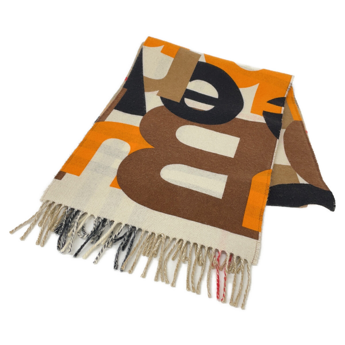 BURBERRY バーバリー チェック リバーシブル フリンジ マフラー