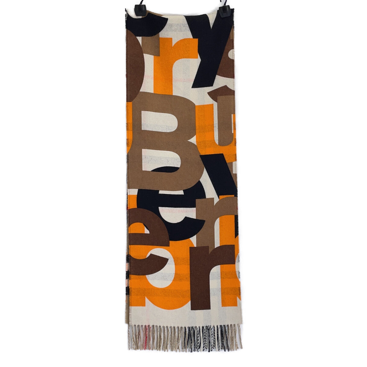 BURBERRY バーバリー チェック リバーシブル フリンジ マフラー