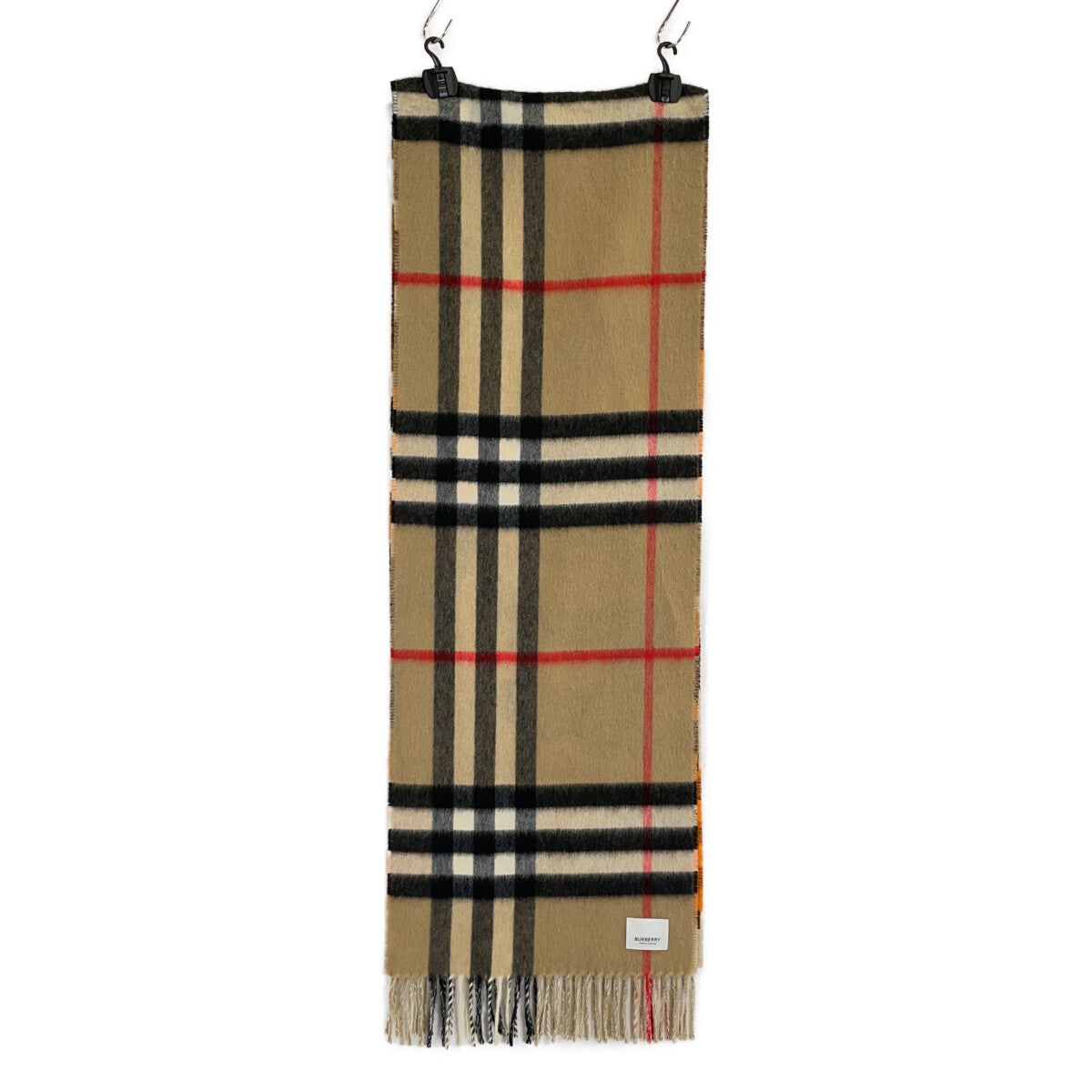 BURBERRY バーバリー チェック リバーシブル フリンジ マフラー