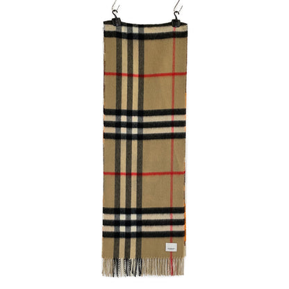 BURBERRY バーバリー チェック リバーシブル フリンジ マフラー
