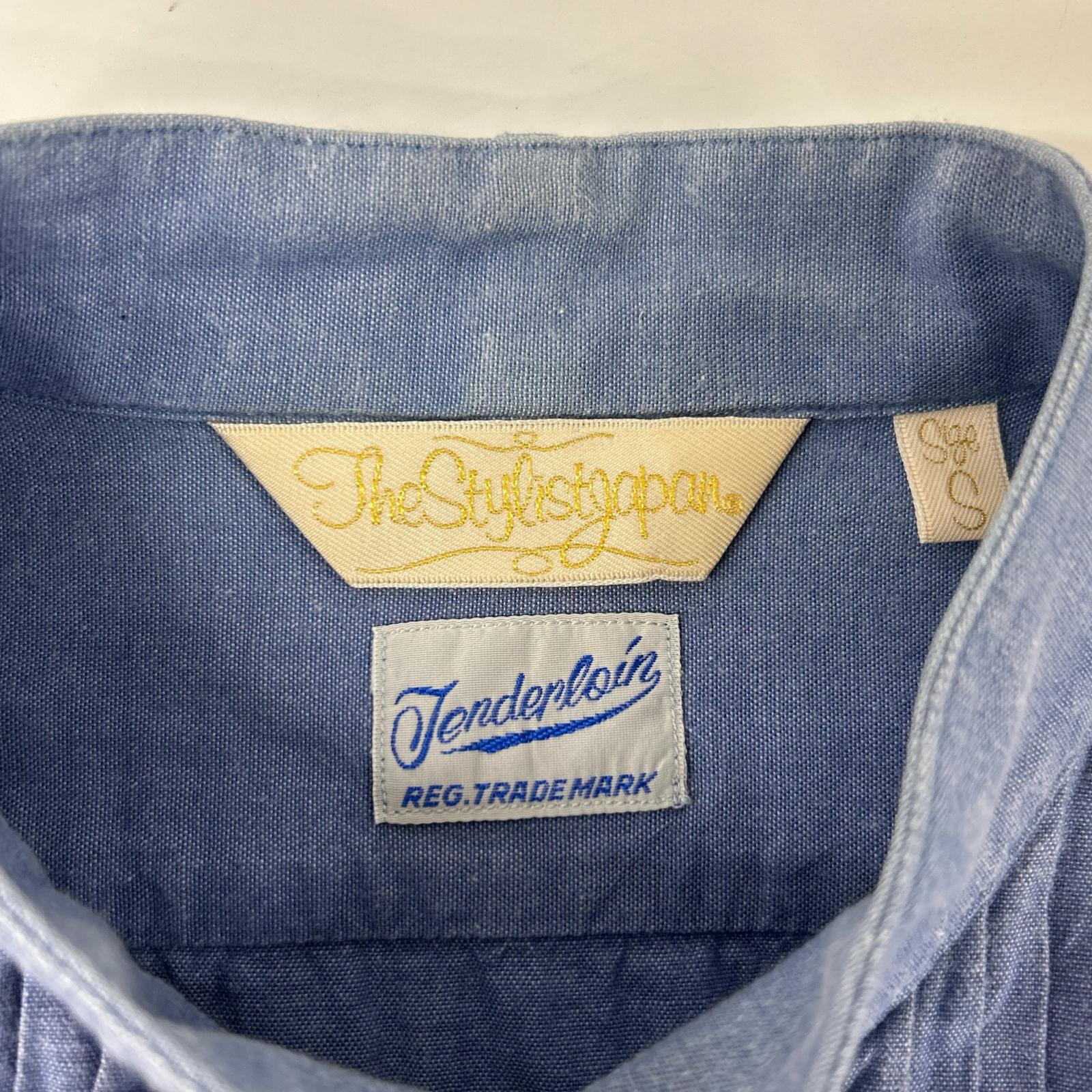 TENDERLOIN テンダーロイン ×スタイリストジャパン TSJS-51805-04 ライトブルー ロングスリーブ ピンタックシャツ トップス