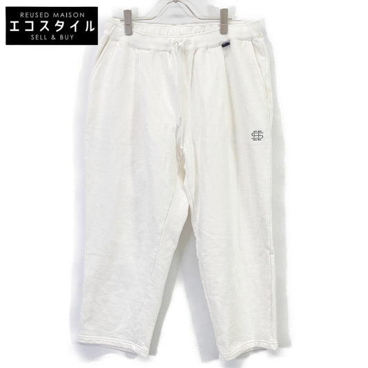 White Cotton Sweatpants Bottoms Men's