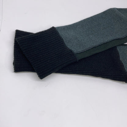 MM6 Maison Margiela Black x Khaki Color Block Turtleneck Knit Top