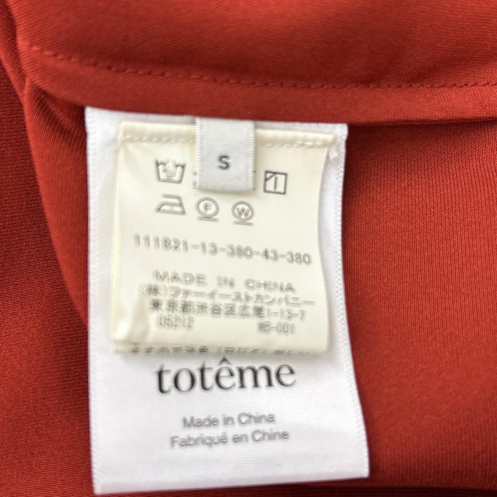 toteme トーテム 111821-13-380-43-380 レッド 長袖ブラウス トップス