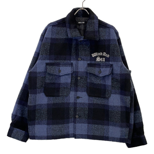 WIND AND SEA ウィンダンシー WDS-O-CLCS-25-Q3-JK-01 ﾌﾞﾙｰ Shaggy Plaid Shirt Jacket ジャケット XL