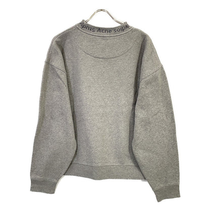 ACNE STUDIOS アクネ ストゥディオズ グレー FLOGHO ロゴモックネック Vガゼット スウェットプルオーバー トップス