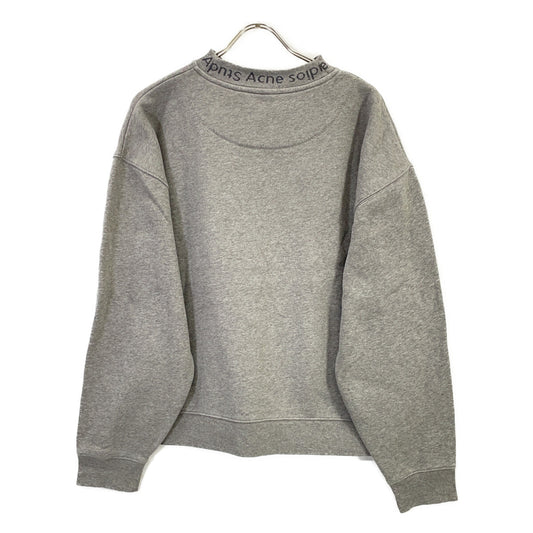 ACNE STUDIOS アクネ ストゥディオズ グレー FLOGHO ロゴモックネック Vガゼット スウェットプルオーバー トップス
