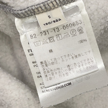 ACNE STUDIOS アクネ ストゥディオズ グレー FLOGHO ロゴモックネック Vガゼット スウェットプルオーバー トップス