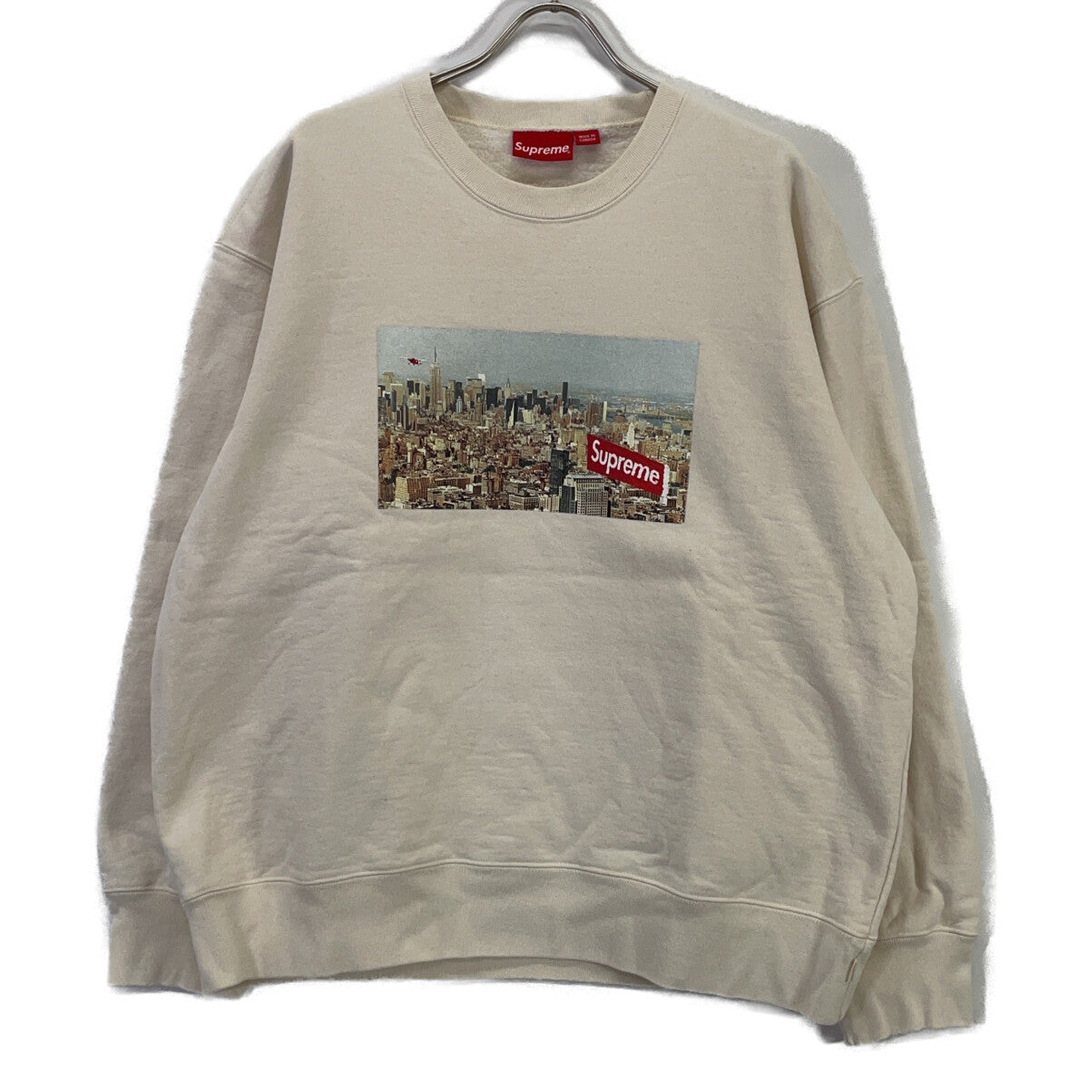 Supreme シュプリーム 20AW 象牙色 Aerial Crewneck 运动衫 上衣 L 男士