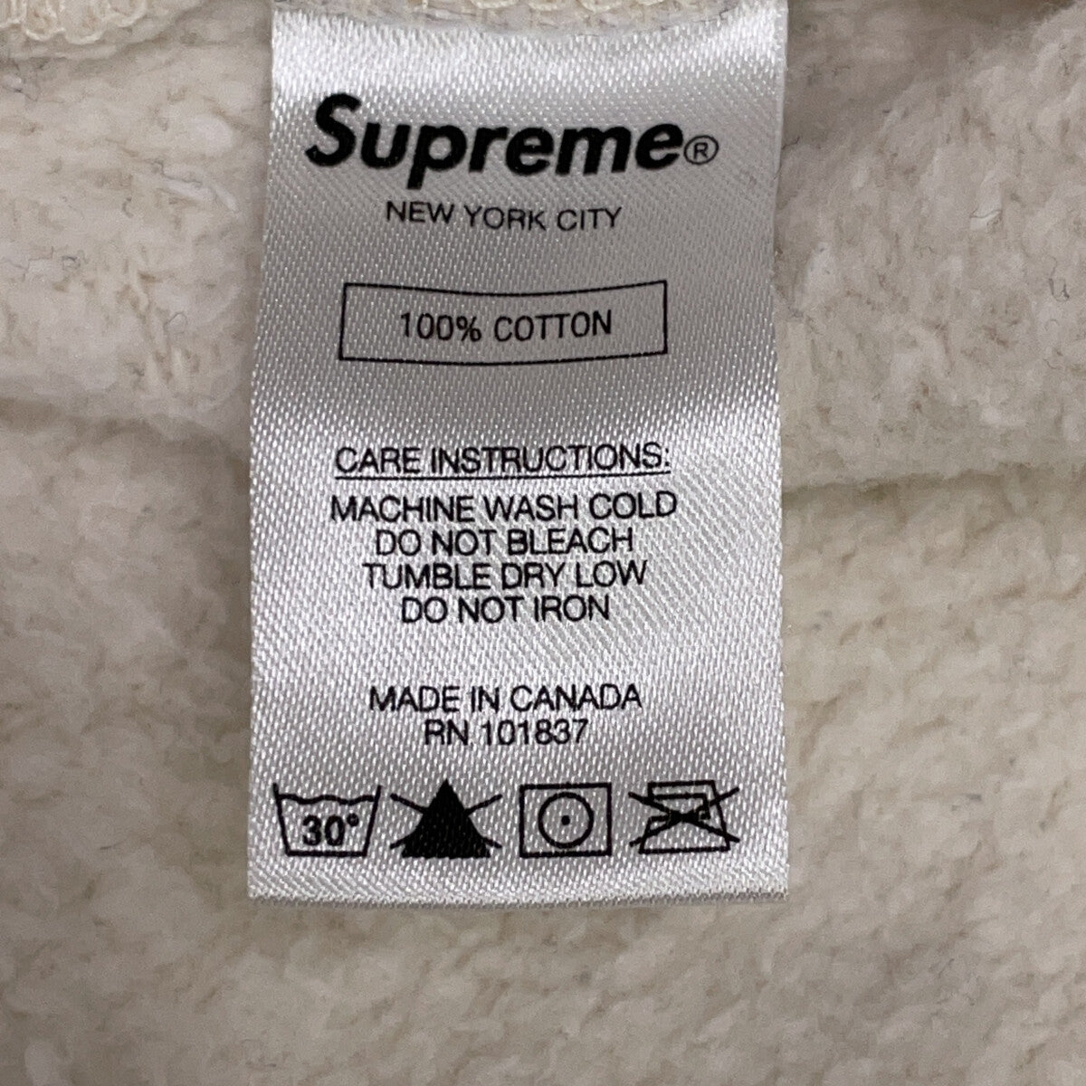 Supreme シュプリーム 20AW 象牙色 Aerial Crewneck 运动衫 上衣 L 男士