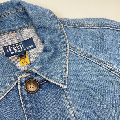 POLO RALPH LAUREN ポロ ラルフローレン ブルー デニムミディシングルジャケット ジャケット