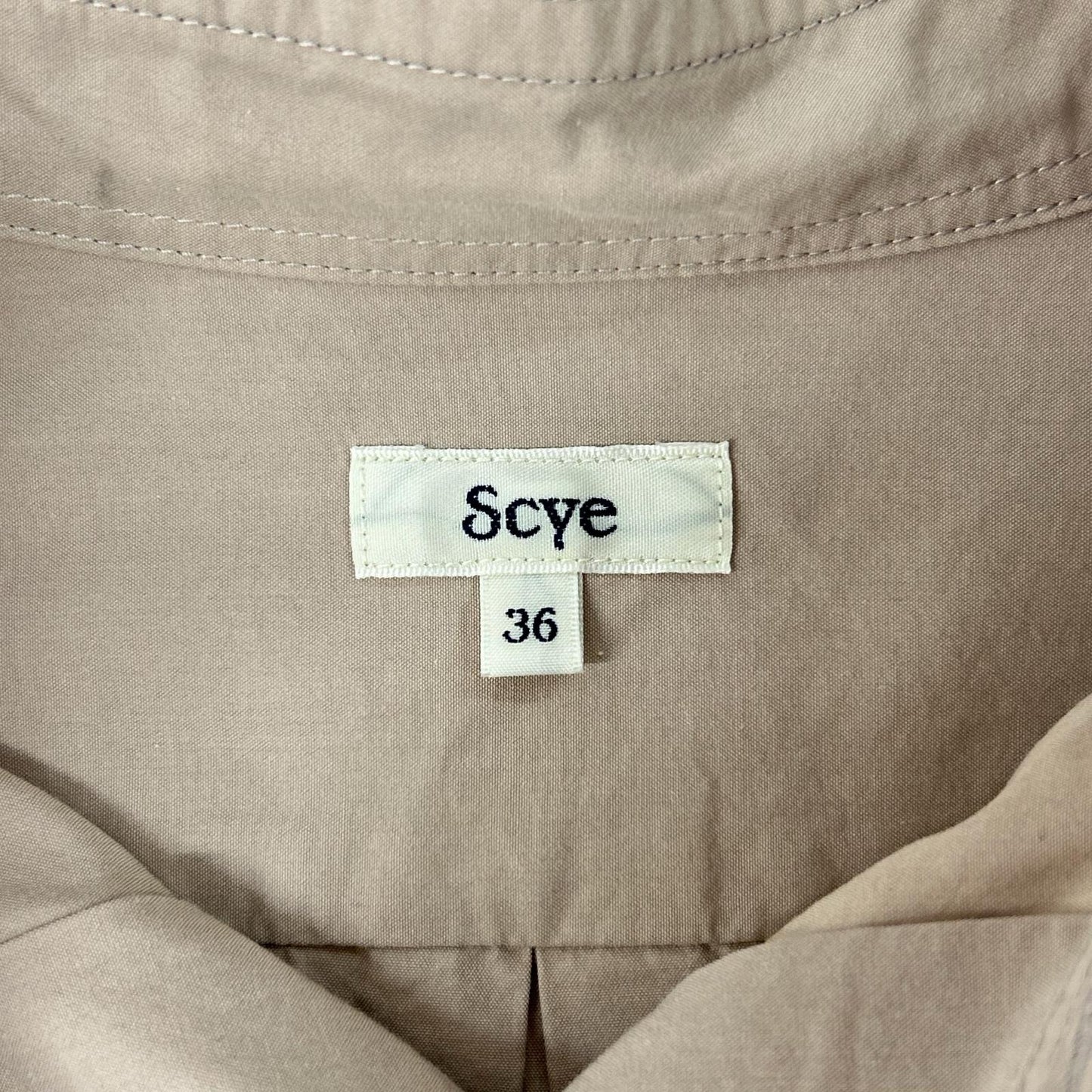 Scye サイ 1119-31071 ベージュ コットン ロングスリーブシャツ トップス