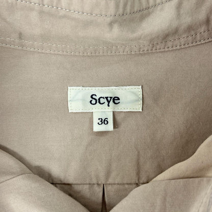 Scye サイ 1119-31071 ベージュ コットン ロングスリーブシャツ トップス