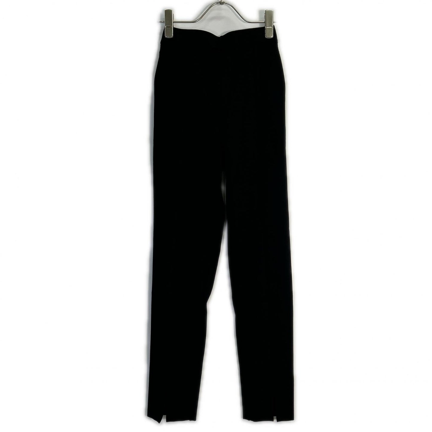yori ヨリ YR2122-108AW-7 ブラック ストレッチ フロントスリッド パンツ ボトムス