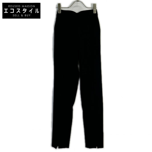 yori ヨリ YR2122-108AW-7 ブラック ストレッチ フロントスリッド パンツ ボトムス