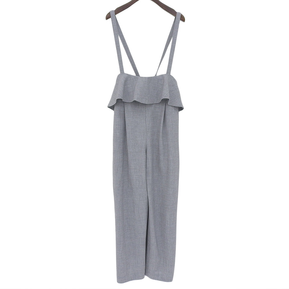 ST.cecilia セントセシリア 美品 コージー サロペット オーバーオール オールインワン レディース グレー F STA2403302 オーバーオール オールインワン