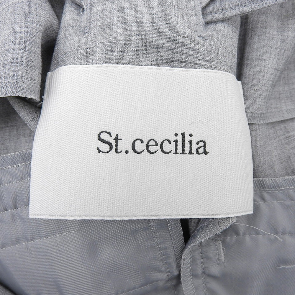 ST.cecilia セントセシリア 美品 コージー サロペット オーバーオール オールインワン レディース グレー F STA2403302 オーバーオール オールインワン