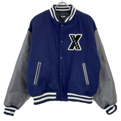 XLARGE エクストララージ 101214021004 海军蓝 羊毛 棒球夹克 M