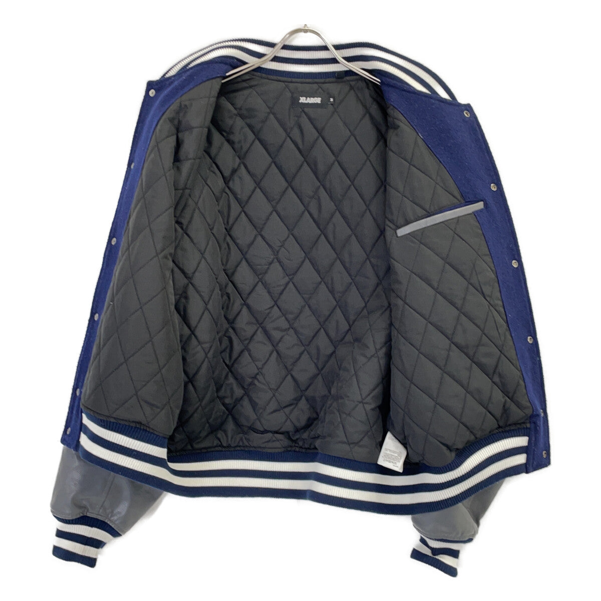 XLARGE エクストララージ 101214021004 海军蓝 羊毛 棒球夹克 M