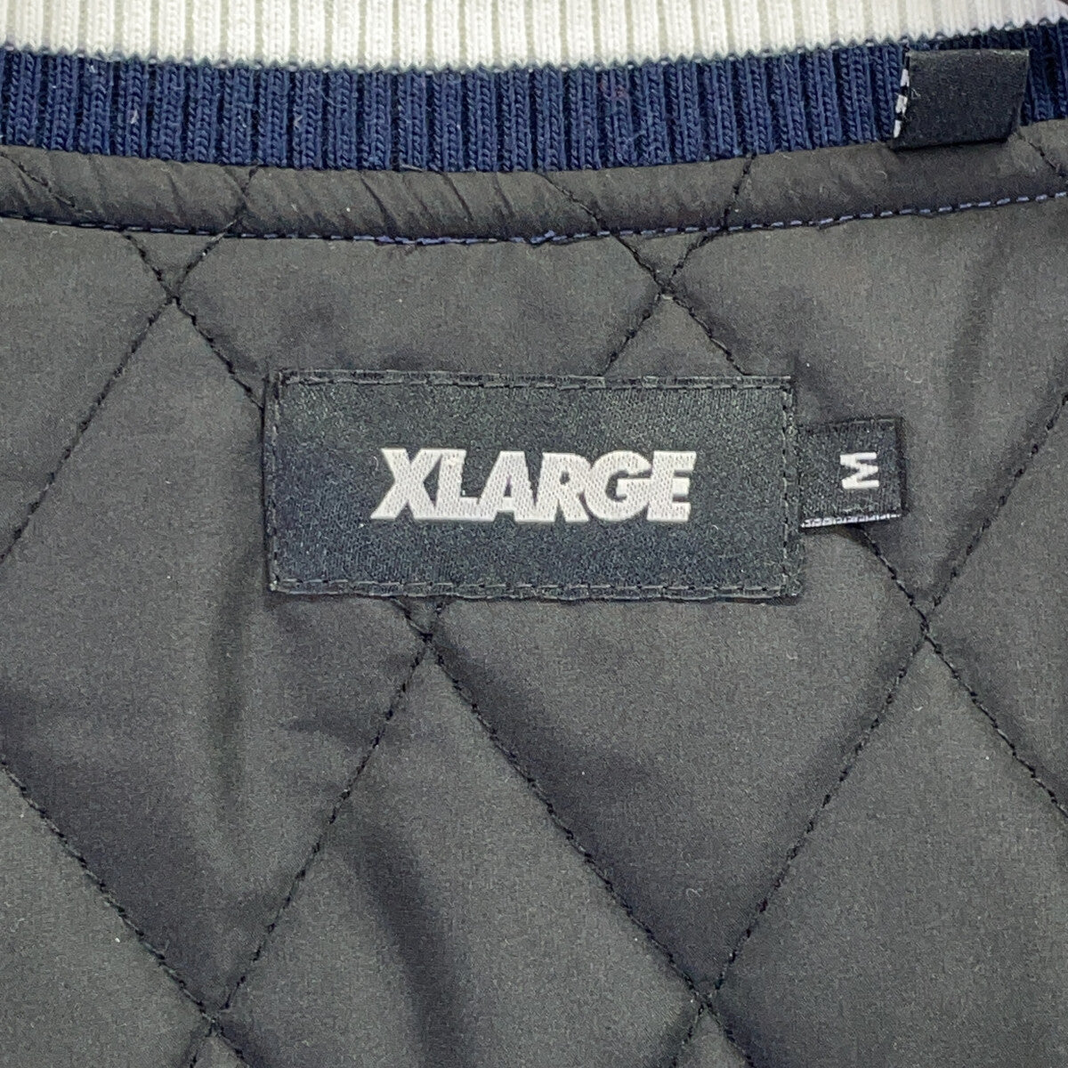 XLARGE エクストララージ 101214021004 海军蓝 羊毛 棒球夹克 M