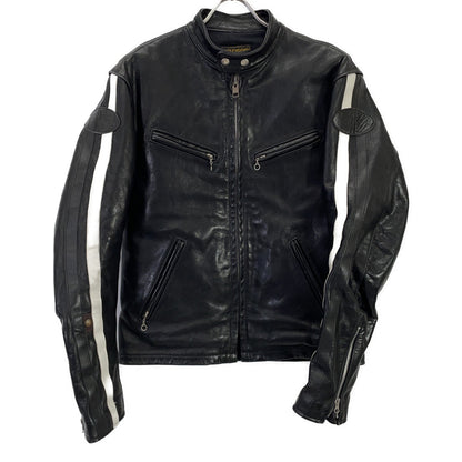 VANSON バンソン 14989 Black Leather Single Riders Jacket Jacket