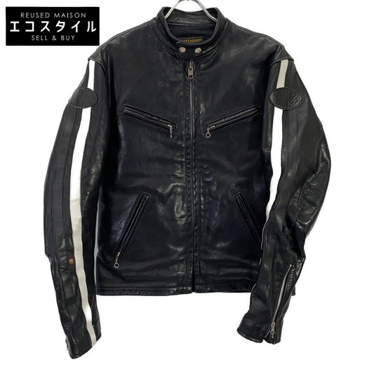 VANSON バンソン 14989 ﾌﾞﾗｯｸ ﾚｻﾞｰ ｼﾝｸﾞﾙﾗｲﾀﾞｰｽ ｼﾞｬｹｯﾄ ジャケット M