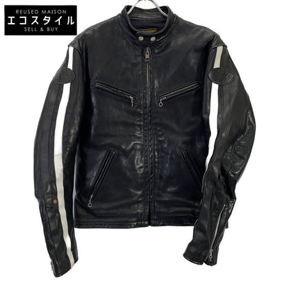 VANSON バンソン 14989 ブラック レザー シングルライダース ジャケット ジャケット