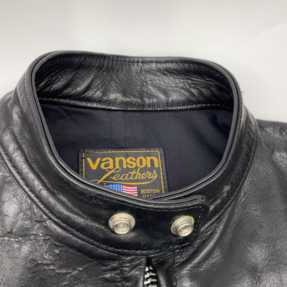 VANSON バンソン 14989 ブラック レザー シングルライダース ジャケット ジャケット