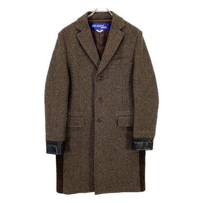 JUNYA WATANABE MAN ジュンヤワタナベマン 19AW WD-C002 Brown Wool×Leather Tweed 3B Coat Coat