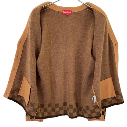 Supreme シュプリーム 21SS ブラウン brushed checkerboard cardigan トップス