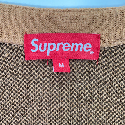 Supreme シュプリーム 21SS ブラウン brushed checkerboard cardigan トップス