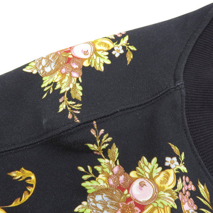 VERSACE JEANS ヴェルサーチジーンズ バロッコプリント スウェット コットン トップス レディース ブラック L トップス L