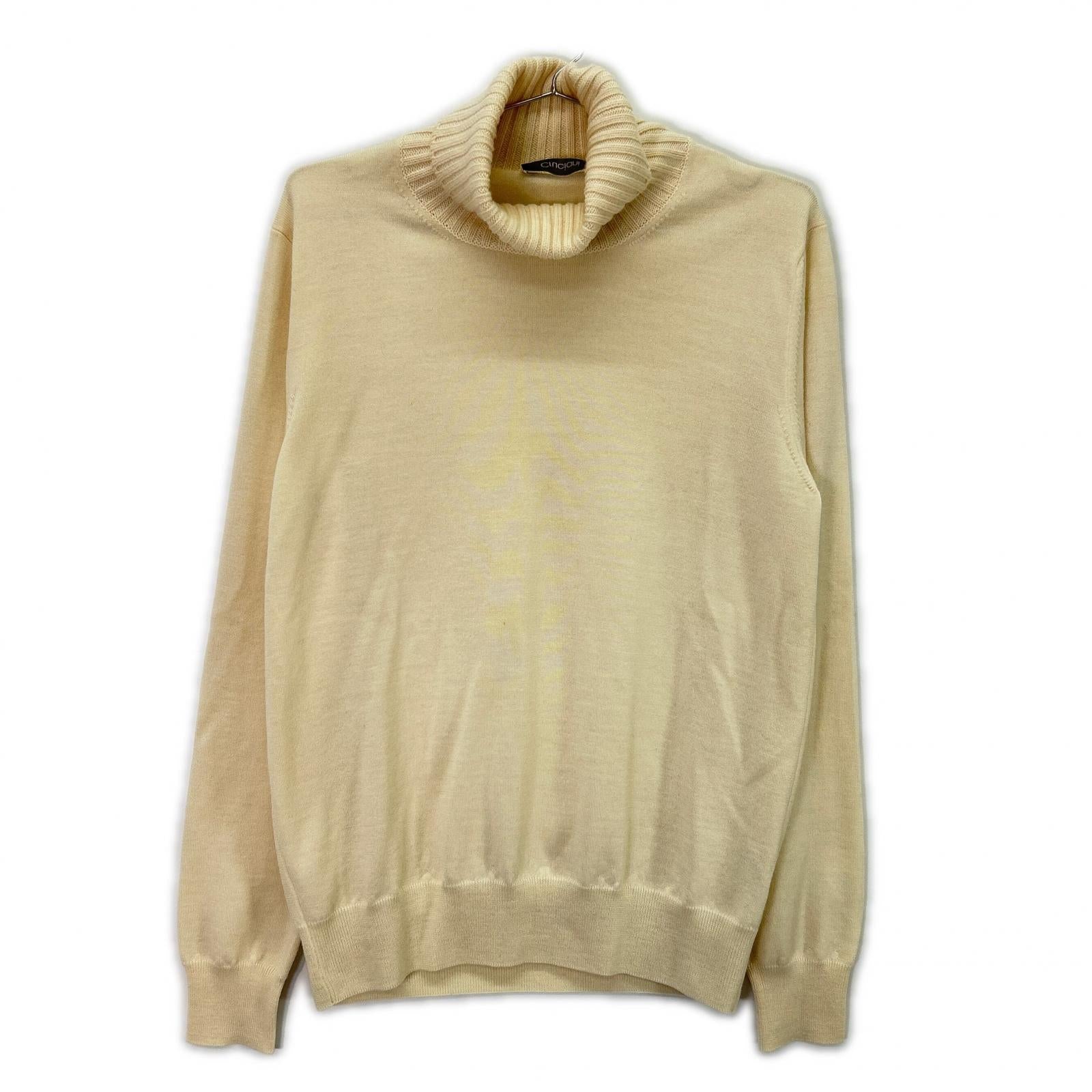 Cruciani クルチアーニ JU4202 ホワイト ウール100 ハイネックニット トップス