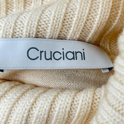 Cruciani クルチアーニ JU4202 ホワイト ウール100 ハイネックニット トップス