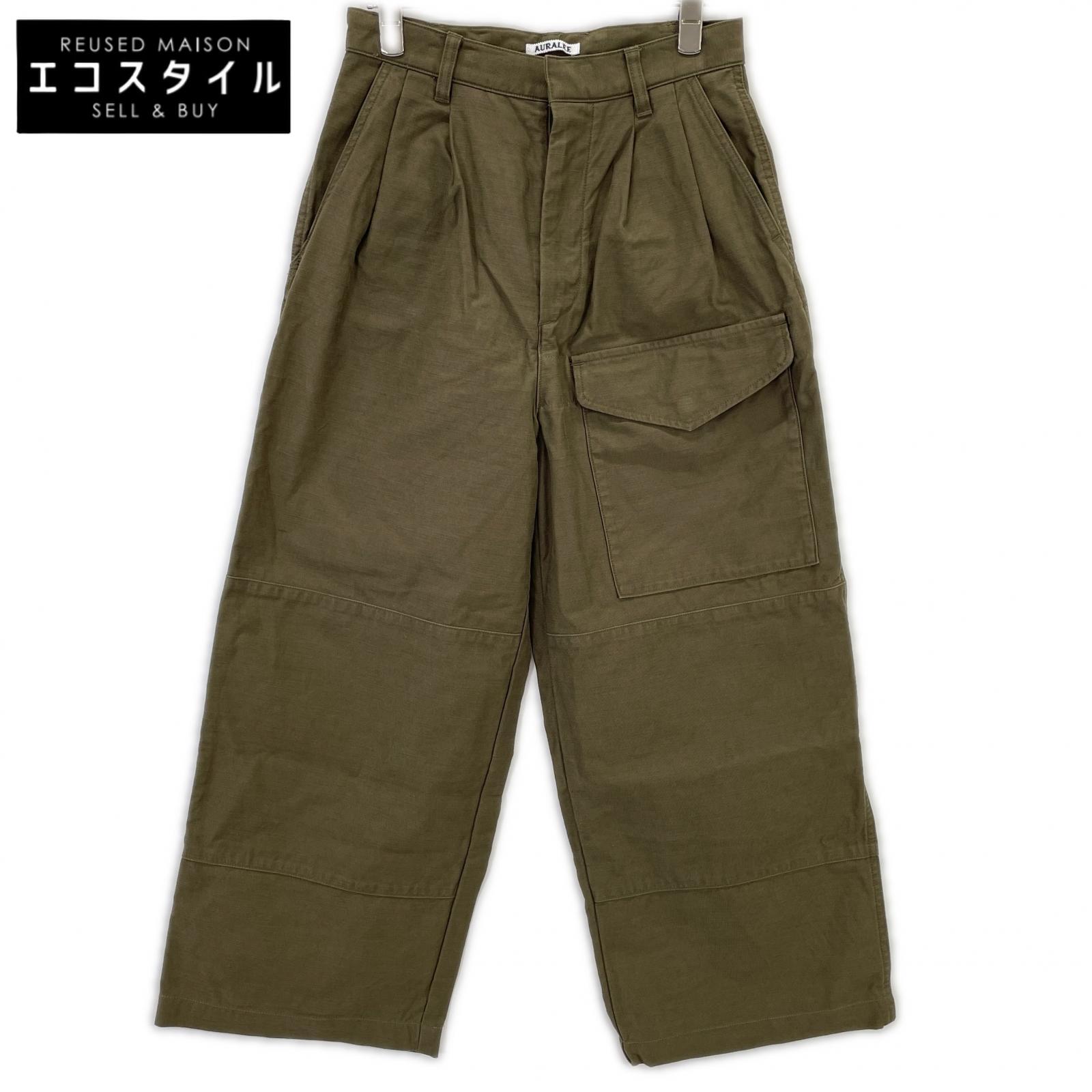AURALEE オーラリー 【美品】A25AP02BP WASHED BAGGY SATIN CARGO PANTS カーゴパンツ ボトムス