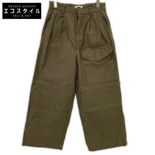 AURALEE オーラリー 【美品】A25AP02BP WASHED BAGGY SATIN CARGO PANTS カーゴパンツ ボトムス