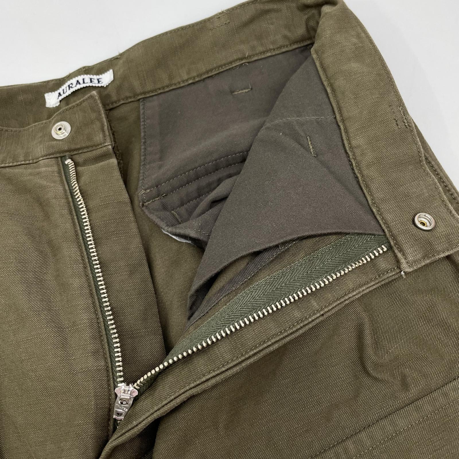 AURALEE オーラリー 【美品】A25AP02BP WASHED BAGGY SATIN CARGO PANTS カーゴパンツ ボトムス