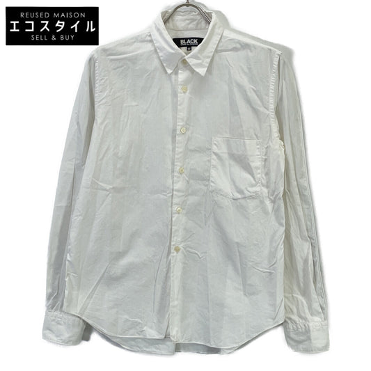 13SS 1K-B010 White 100% Cotton Sideline L/S Shirt Top M Men's