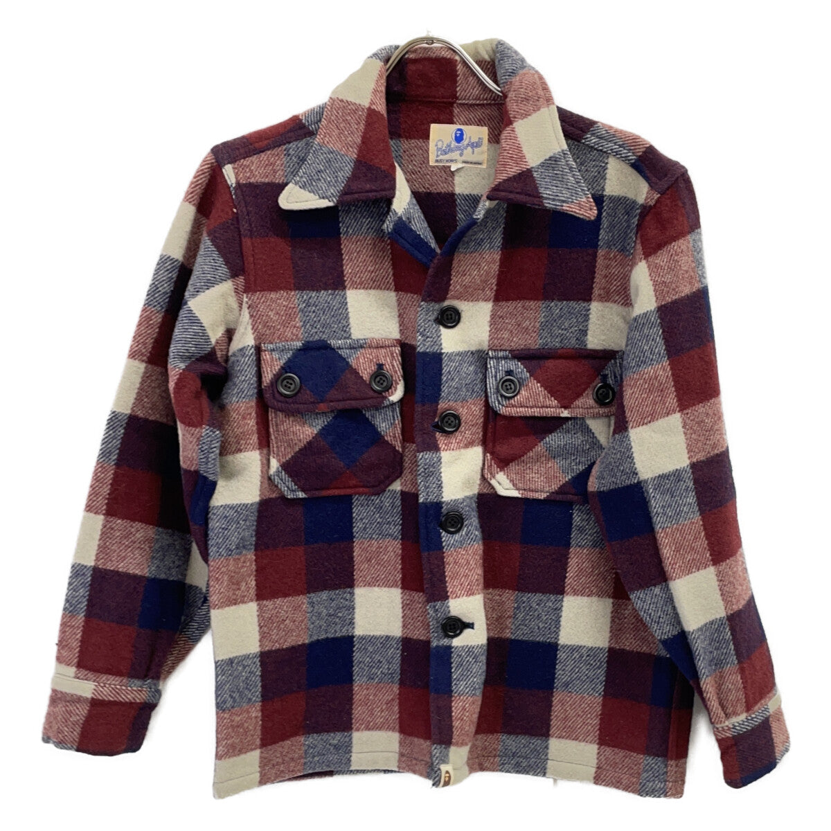 A BATHING APE アベイシングエイプ 90's ブロックチェック CPO長袖シャツ トップス