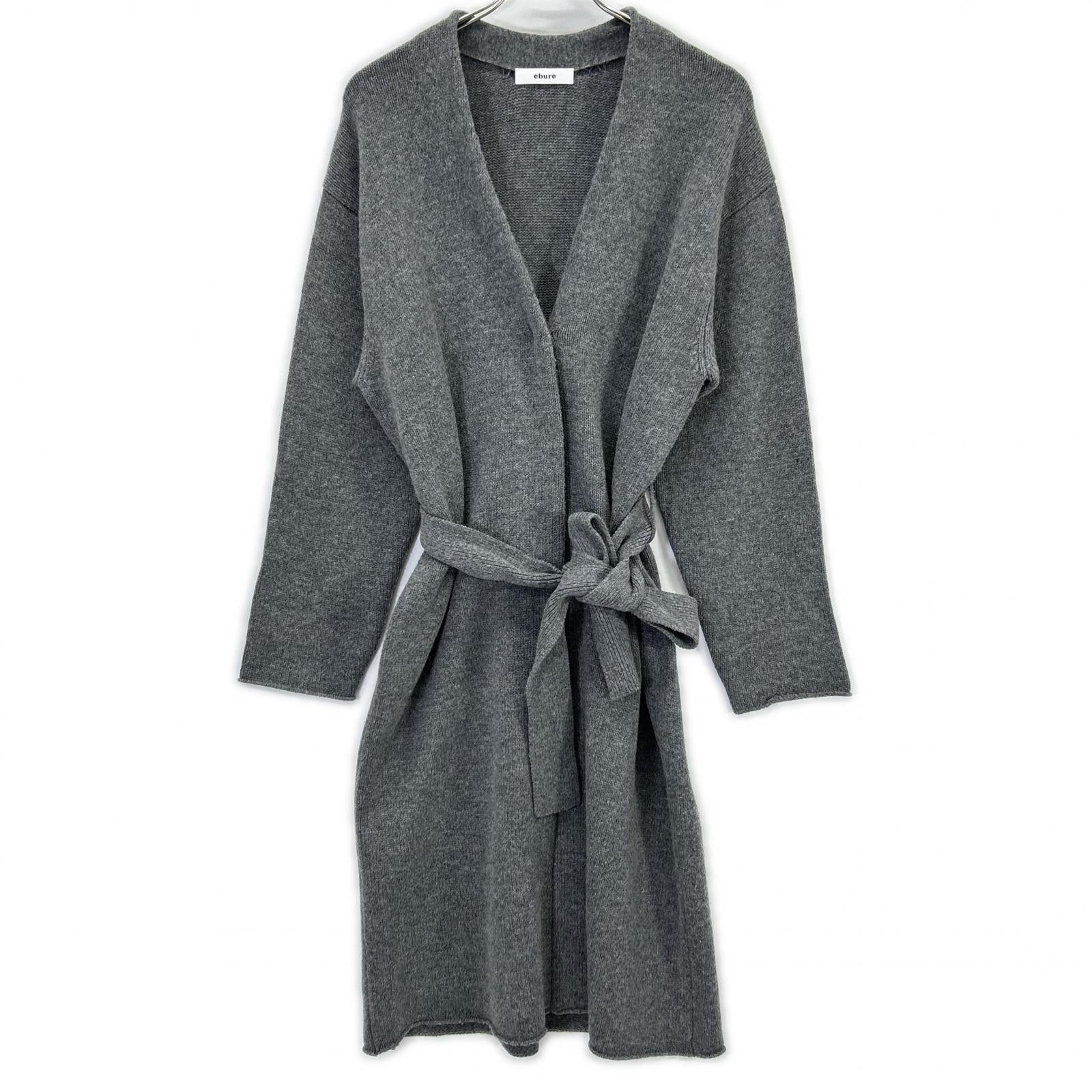 ebure Gray Wool x Cashmere Long Cardigan Top