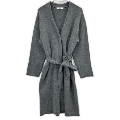 ebure Gray Wool x Cashmere Long Cardigan Top