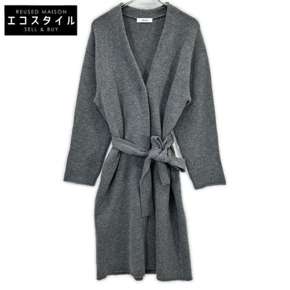 ebure Gray Wool x Cashmere Long Cardigan Top