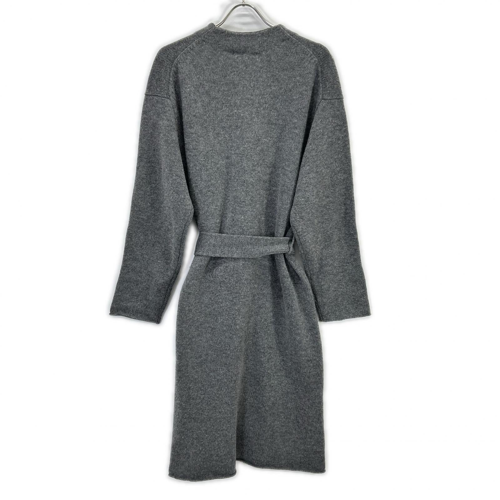 ebure Gray Wool x Cashmere Long Cardigan Top