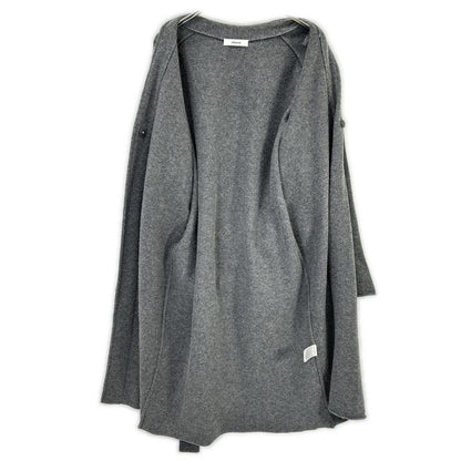 ebure Gray Wool x Cashmere Long Cardigan Top