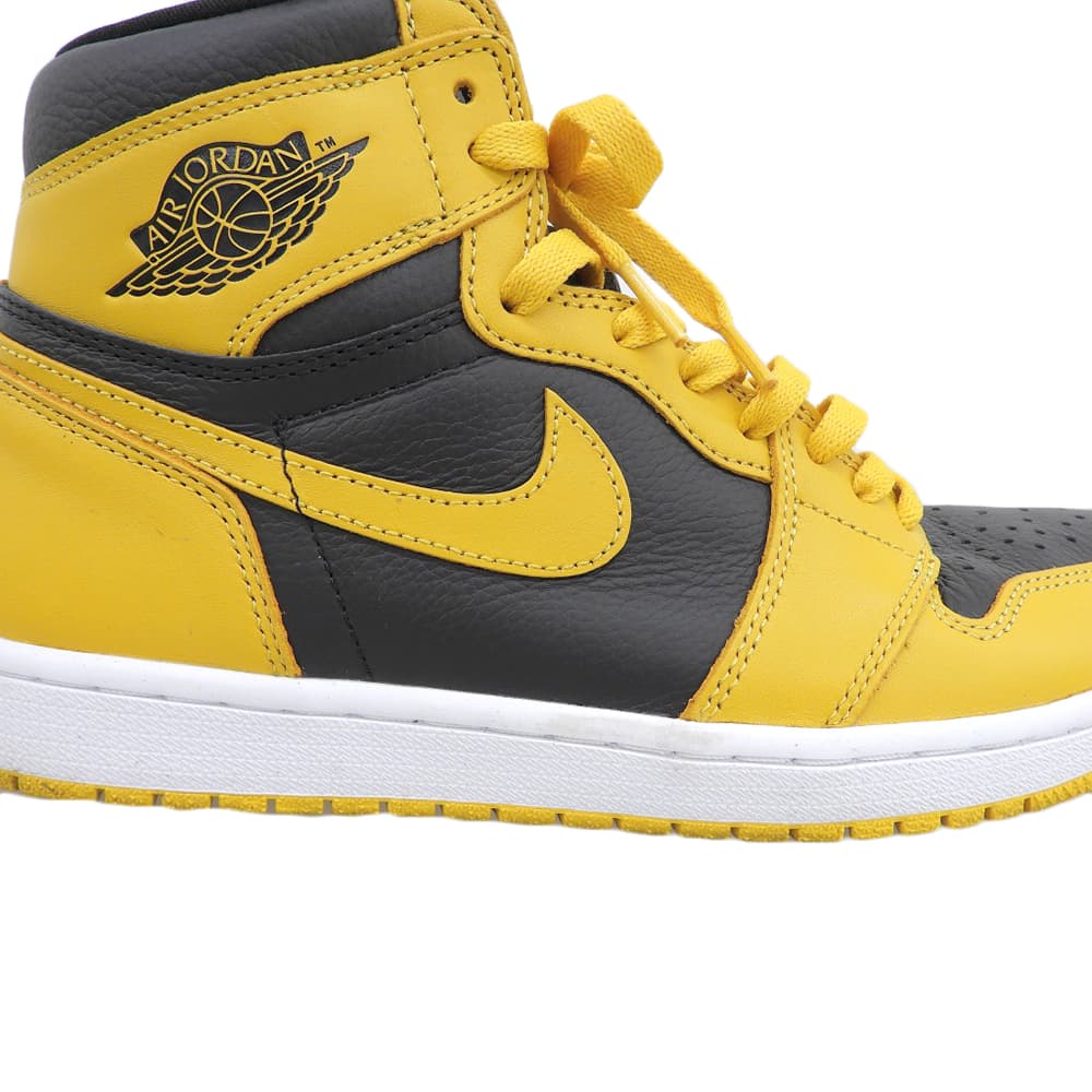 NIKE ナイキ AIR JORDAN 1 RETRO HIGH OG レザー シューズ メンズ イエロー ブラック 27.0cm 555088-701 シューズ 9(US)
