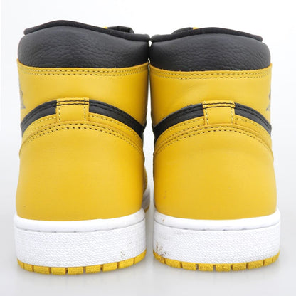 NIKE ナイキ AIR JORDAN 1 RETRO HIGH OG レザー シューズ メンズ イエロー ブラック 27.0cm 555088-701 シューズ 9(US)
