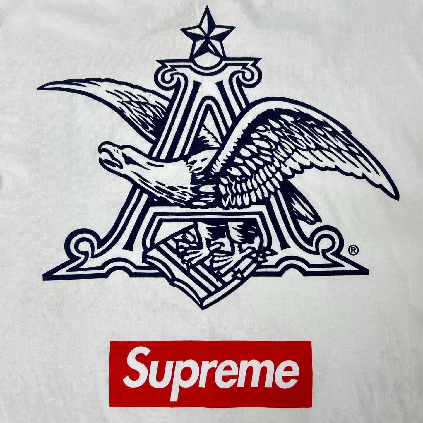Supreme シュプリーム 09SS ×Budweiser バドワイザー ホワイト バドワイザー プリントTシャツ トップス