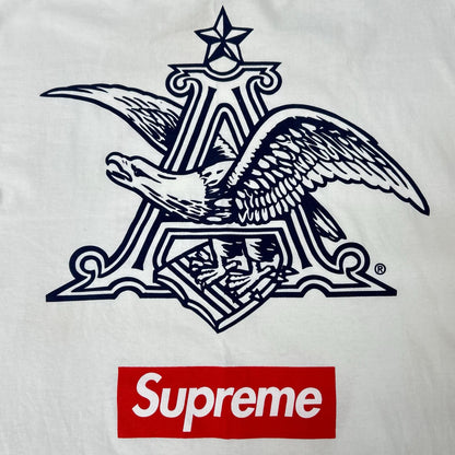 Supreme シュプリーム 09SS ×Budweiser バドワイザー ホワイト バドワイザー プリントTシャツ トップス