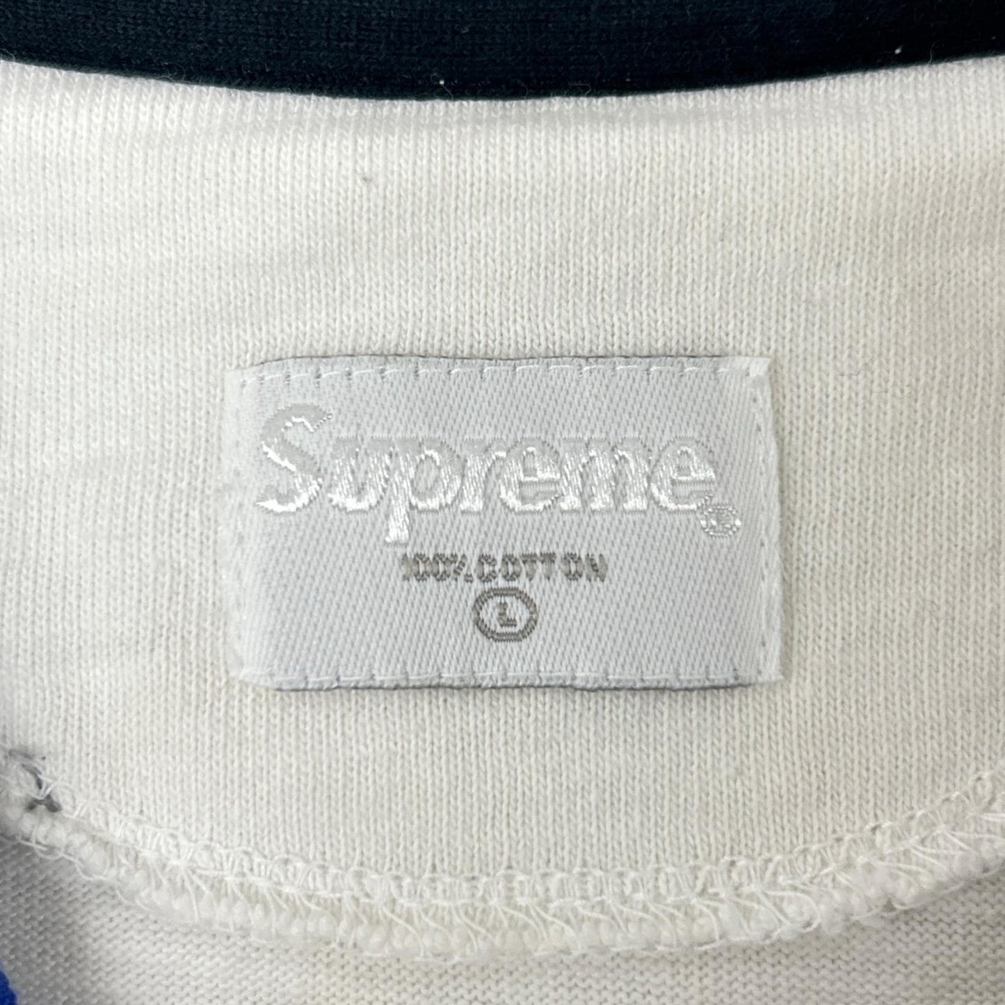 Supreme シュプリーム ブルー×ホワイト モンブランロゴ ラグラン ロングスリーブTシャツ トップス