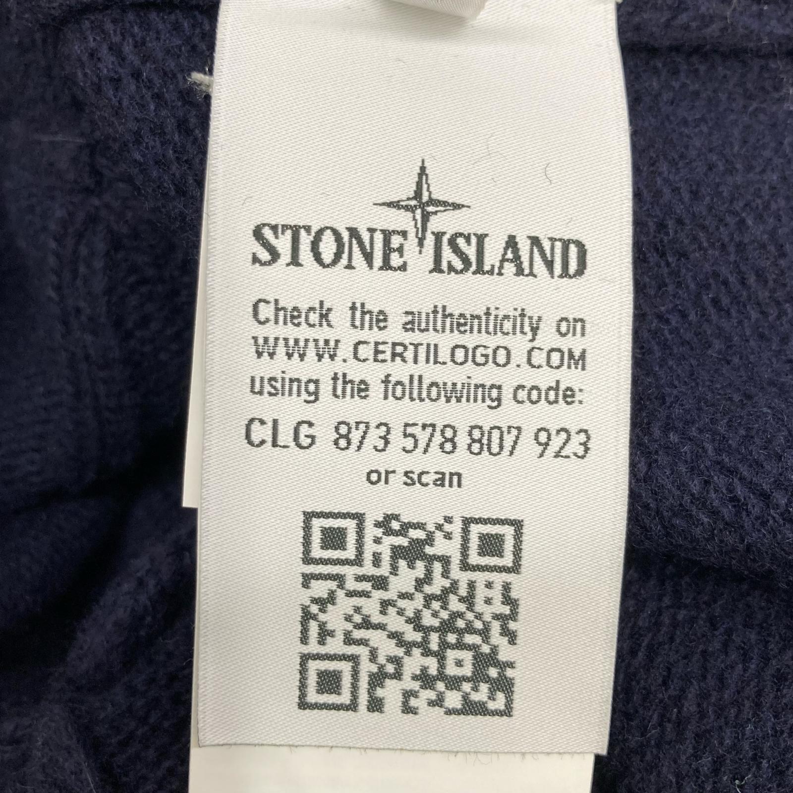 STONE ISLAND ストーンアイランド ﾈｲﾋﾞｰ ｳｰﾙ ｽﾀﾝﾄﾞｶﾗｰ ｶｰﾃﾞｨｶﾞﾝ トップス M